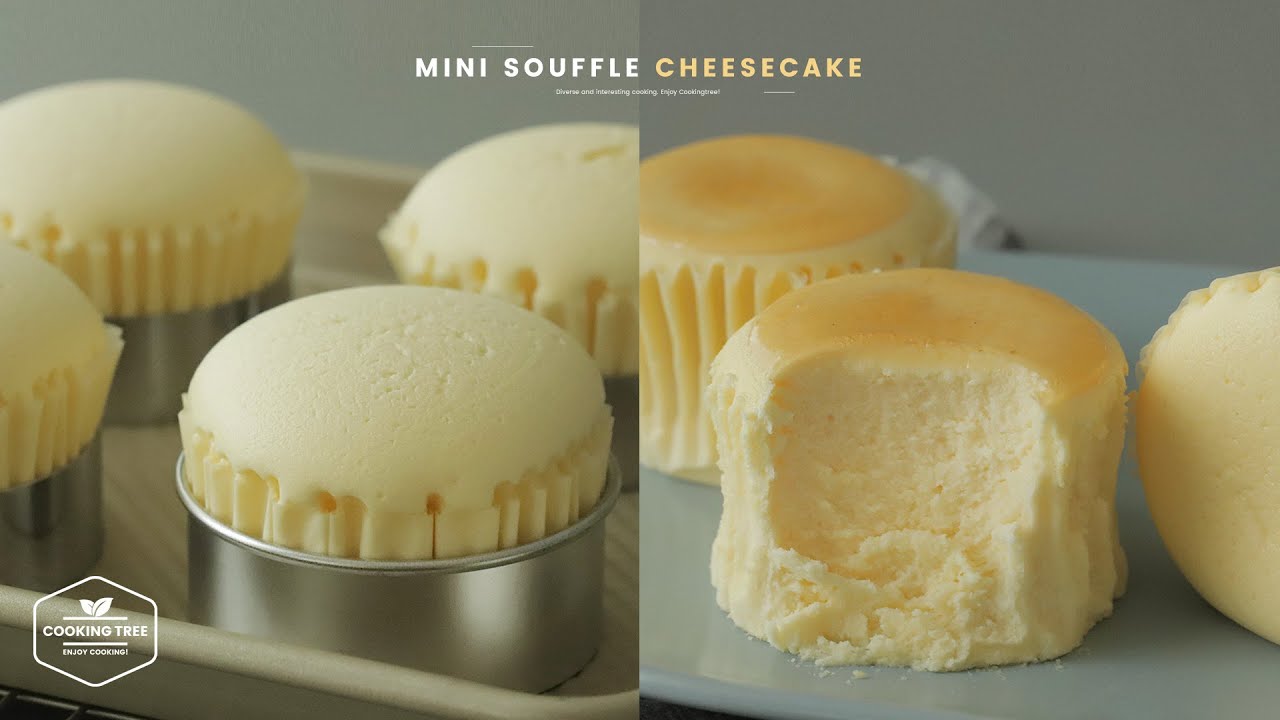 ⁣미니 수플레 치즈케이크 만들기 : Mini Souffle Cheesecake Recipe | Cooking tree