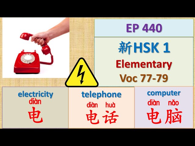 [EP 440] New HSK 1 Voc 77-79 (Elementary): 电、电话、电脑|| 新汉语水平3.0初级词汇1 || Join My Daily Live