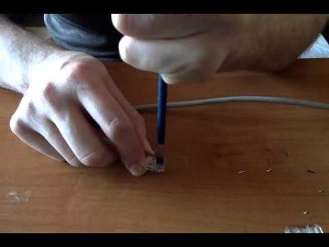 Как заменить коннектор rj 45 джек в интернет кабеле