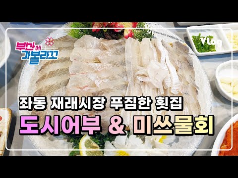 좌동 재래시장 푸짐하고 신선한 횟집 | 도시어부 & 미쓰물회 (Urban Fishermen & Miss Mulhoe)