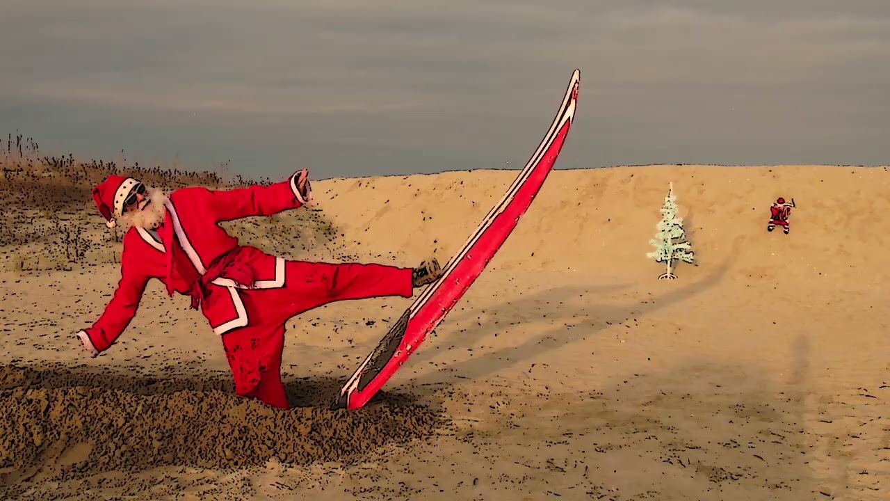 Befana attack Babbo Natale (Hag stalking Santa Claus) - Valentino Bettini