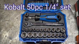 Kobalt 50 PC SAE/Metric 1/4" set item#5996331