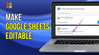 How To Make and Share A Google Sheet as Editable (VERY EASY) Net Worth