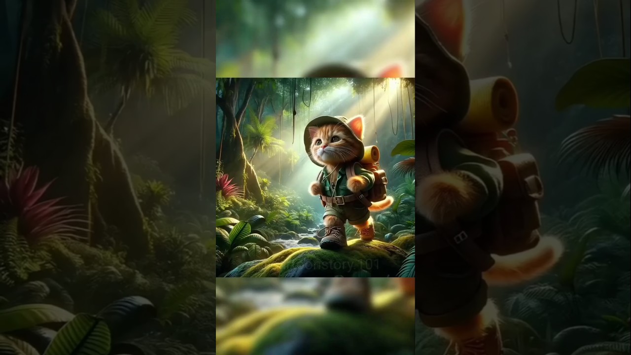 Cat lost in deep forest 😳| AI Cat Story 🐾| 