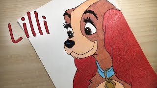 Drawing Lilli of 'Lady and the Tramp'