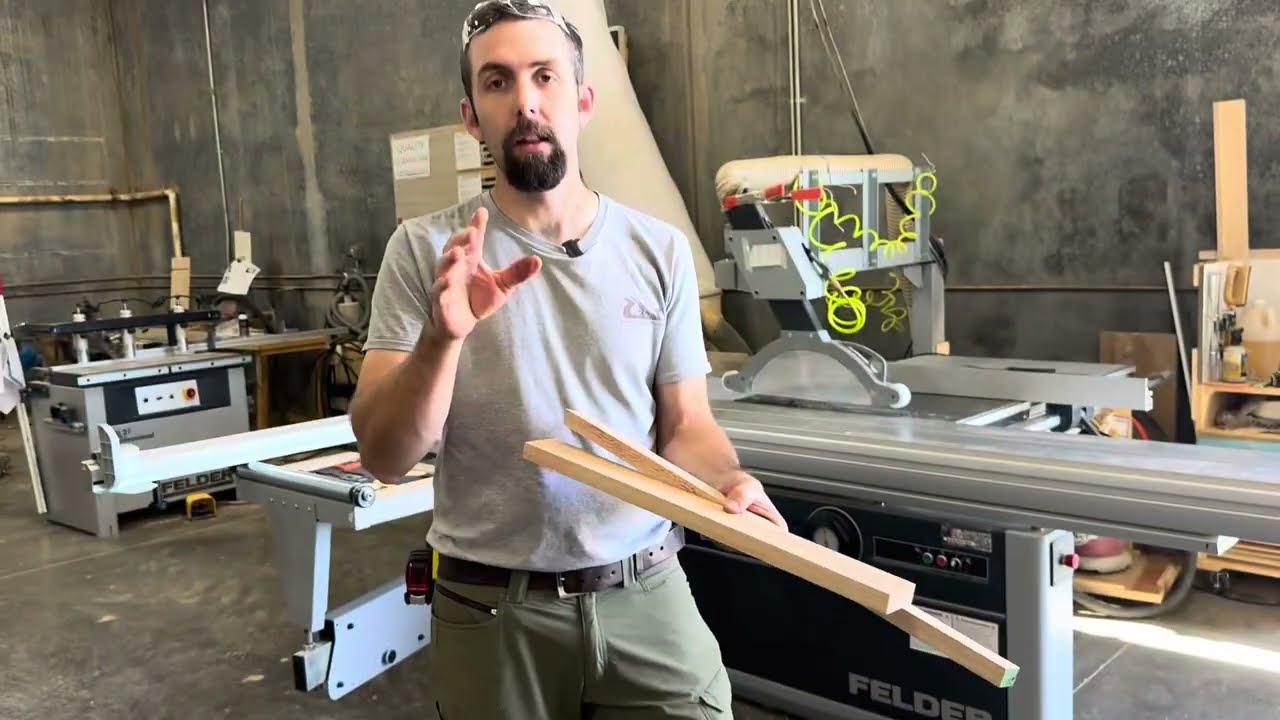 Setting up the Edge Bevel Jig on our Felder K700s Sliding Table saw