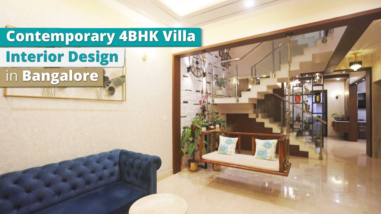 Gorgeous 4BHK Villa Interior Design Tour | Contemporary 4BHK Villa Tour ...