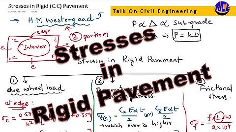 Stresses in Rigid Pavement Slab, HM Westergaard Expressions