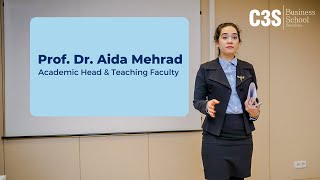 Prof. dr. aida mehrad , academic head & teaching faculty for business
management and strategic leadership bachelors at c3s, shares
interesting...