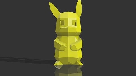 Low Poly Pikachu Time Lapse
