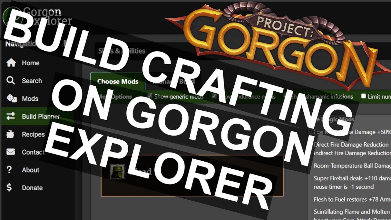 Project: Gorgon - How to Use Gorgon Explorer to Create Builds