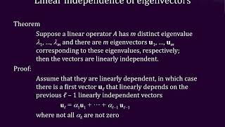12.1 1-dimensional invariant subspaces, eigenvalues and eigenvectors