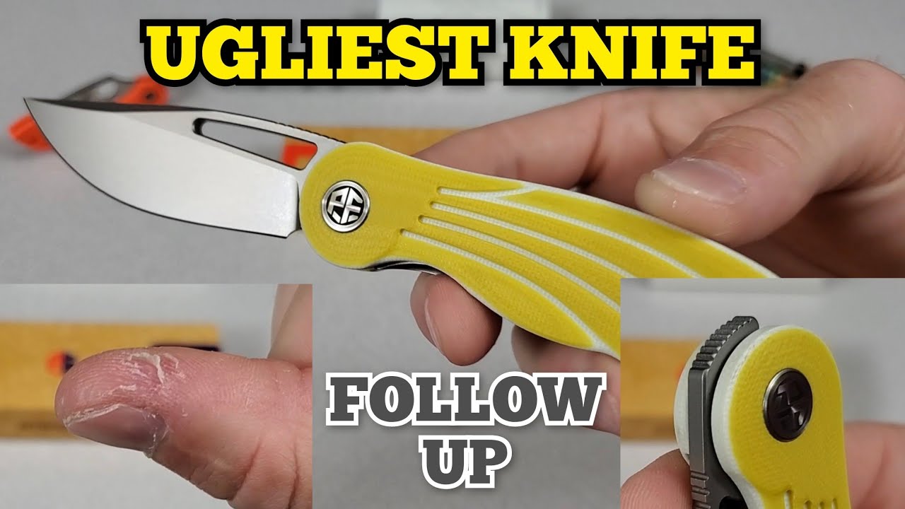 UGLIEST KNIFE Follow Up and Review of PETRIFIED FISH NIGHTINGALE PFE06 *DON'T BUY THIS KNIFE!*
