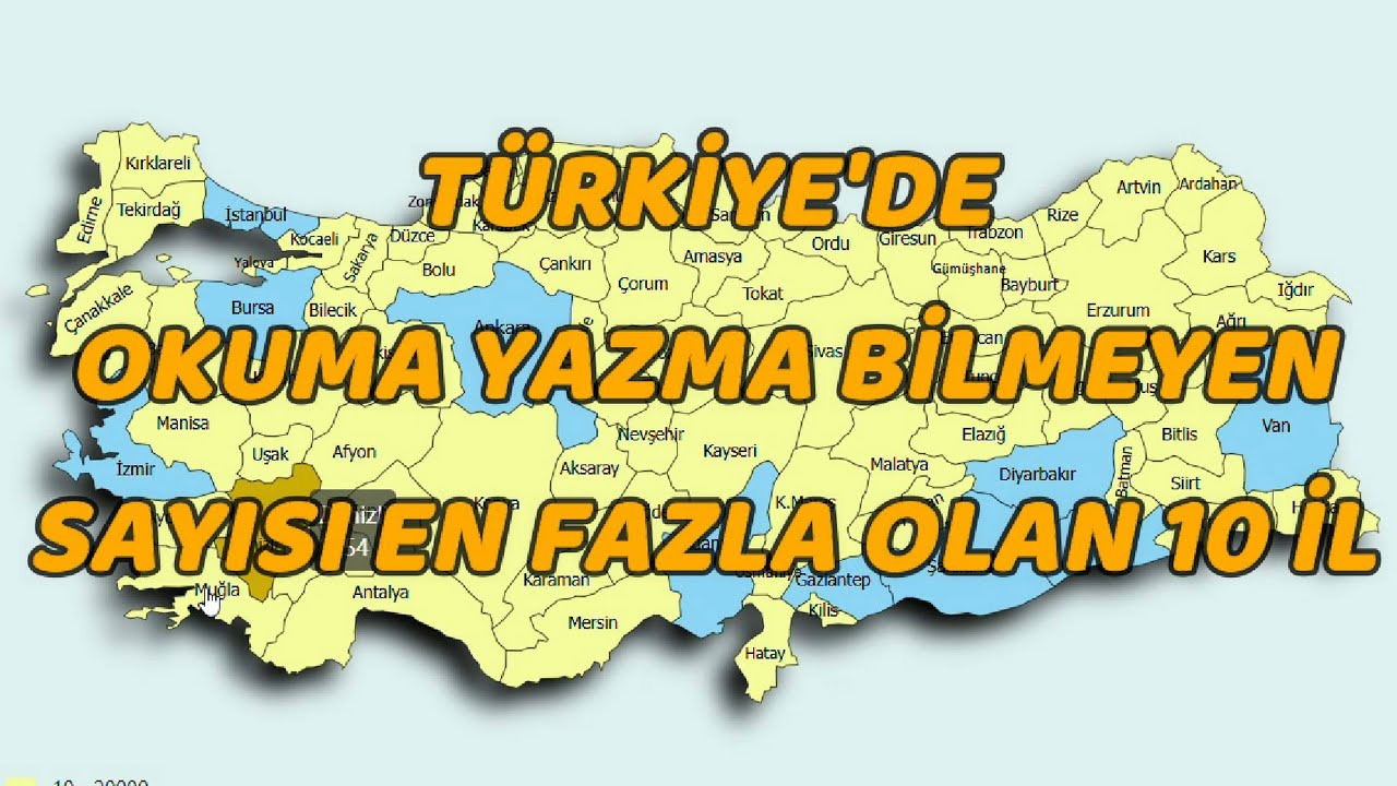 The 10 Provinces with the Highest Number of Illiterates in Türkiye!