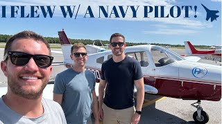 I FLEW WITH A NAVY PILOT! Private Pilot VFR Flight Along the Gulf Coast