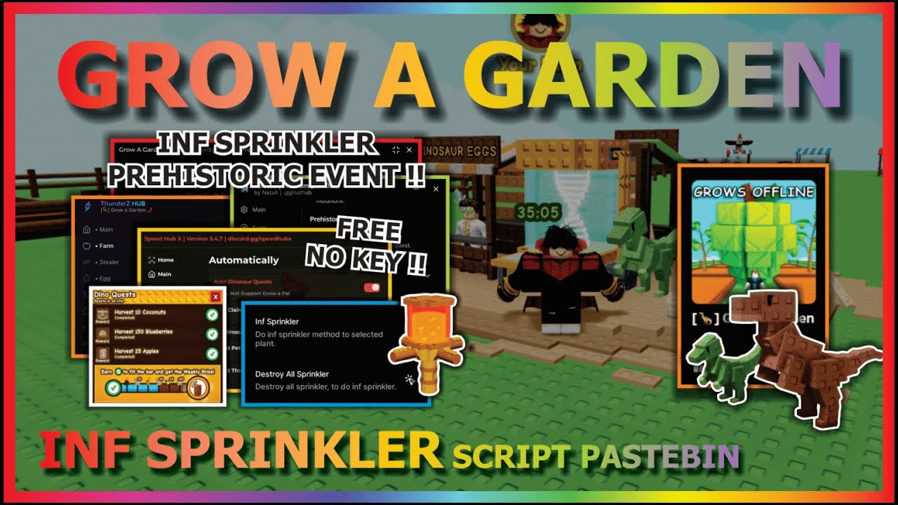 BEST! THUNDER Z HUB: GROW A GARDEN Script Pastebin 2025 AUTO FARM, AUTO ...