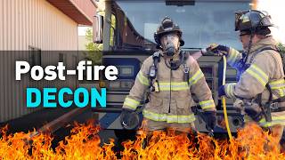 Post-fire decontamination for firefighters, step-by-step training