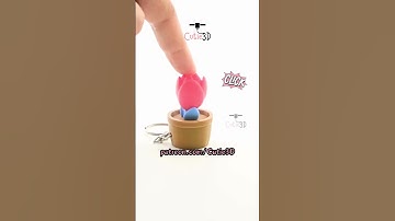 🌷 Cutie3D Tulip Flower Pot Keycap Fidget Clicker Keychain #shorts #3dprinting #clicker #keychain