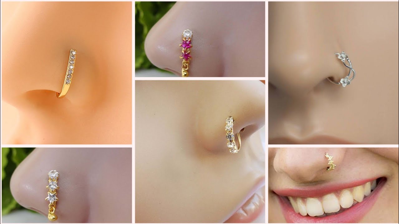 Amazon.com: GIORGIA GIBBS 14K Gold Nose Studs for Women L-shaped Nose Rings  Studs Piercing Jewelry Curved Hypoallergenic & Stylish Nose Piercing:  Clothing, Shoes & Jewelry