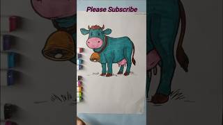 Cow easy drawing #Cow drawing step by step easy #Shorts #Cow animal drawing 😉