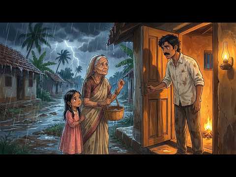 1990s Rainy Indian Village Life 🌧️ | Grandma & Little Girl Miss the Last Bus | Ghibli Style ASMR