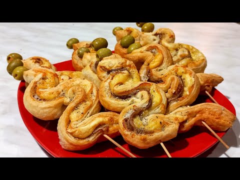 Ну очень вкусная закуска из слоёного теста на любой праздник. Быстро и просто
