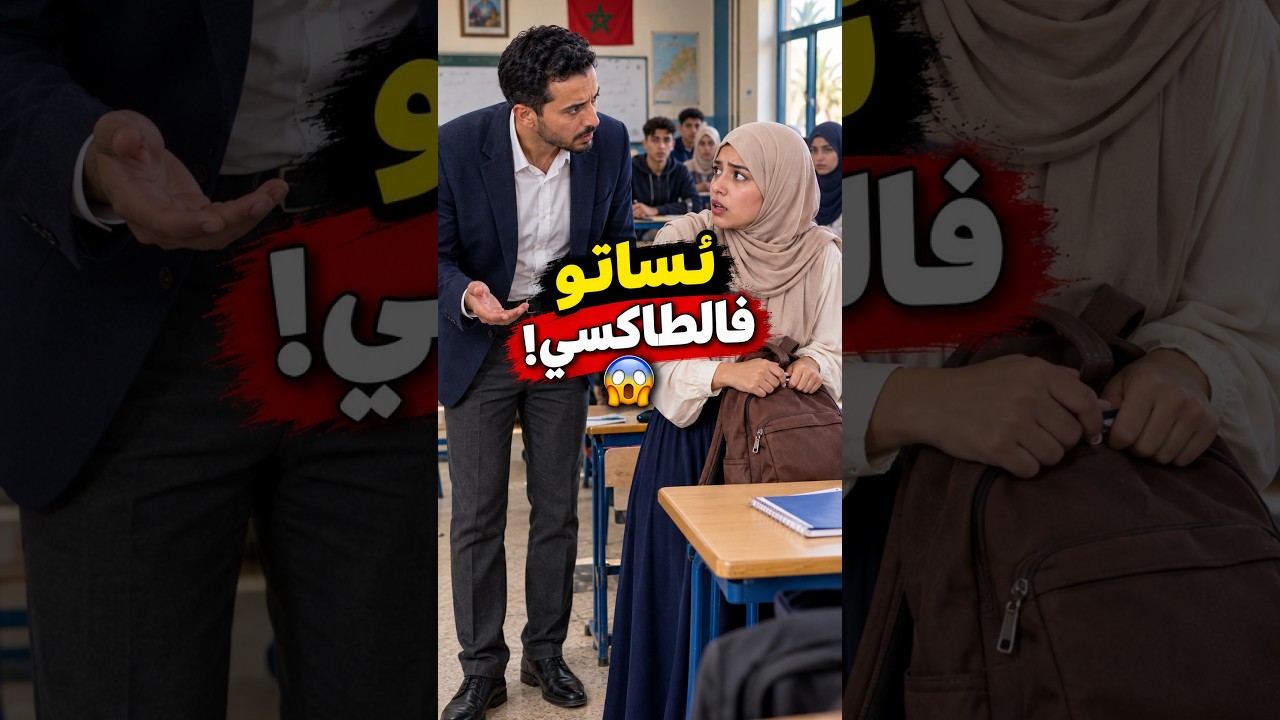 المشروع اللي نساتو فالطاكسي… والأستاذ ظن أنها ما وجداتو! 😱  فيلم قصير مغربي