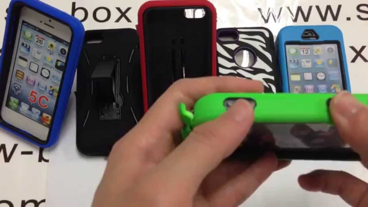 iPhone 5c defender case collection+review ( Hybrid Zebra Stripes+3 In 1 Tough Robot Style )