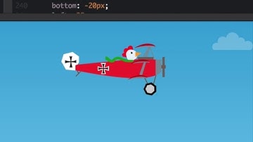 SVG animation on Codepen using Chicken Fokker graphics