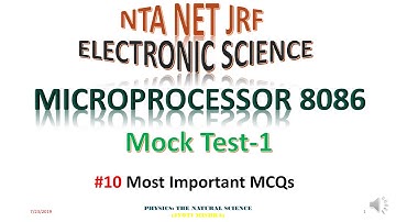 Mock Test -1 for Microprocessor 8086 for NTA NET Electronic Science