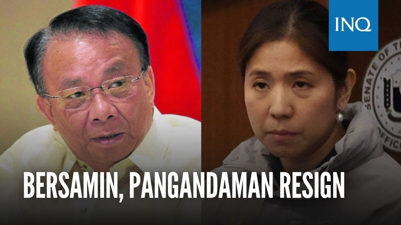 Bersamin, Pangandaman resign