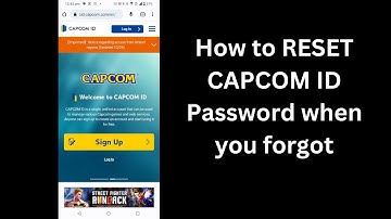 How to RESET CAPCOM ID Password when you forgot