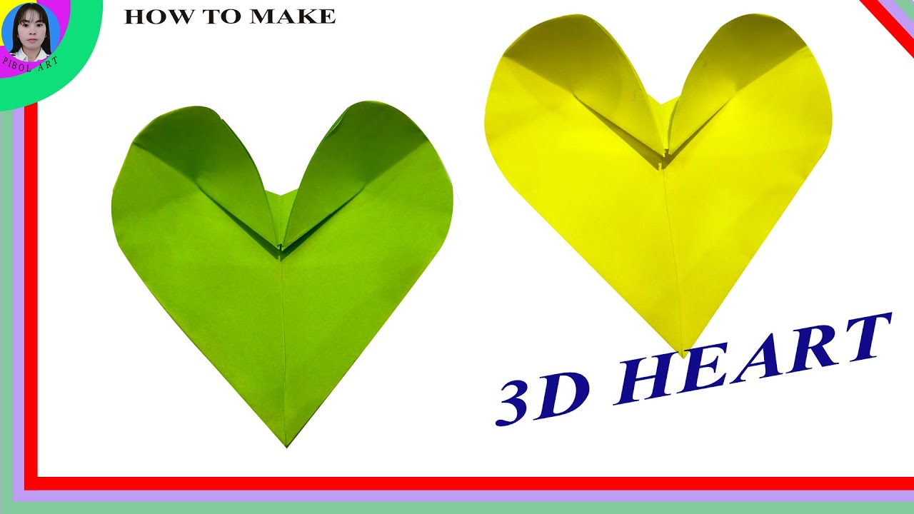 Origami 3D heart | paper heart | how to make paper heart - YouTube