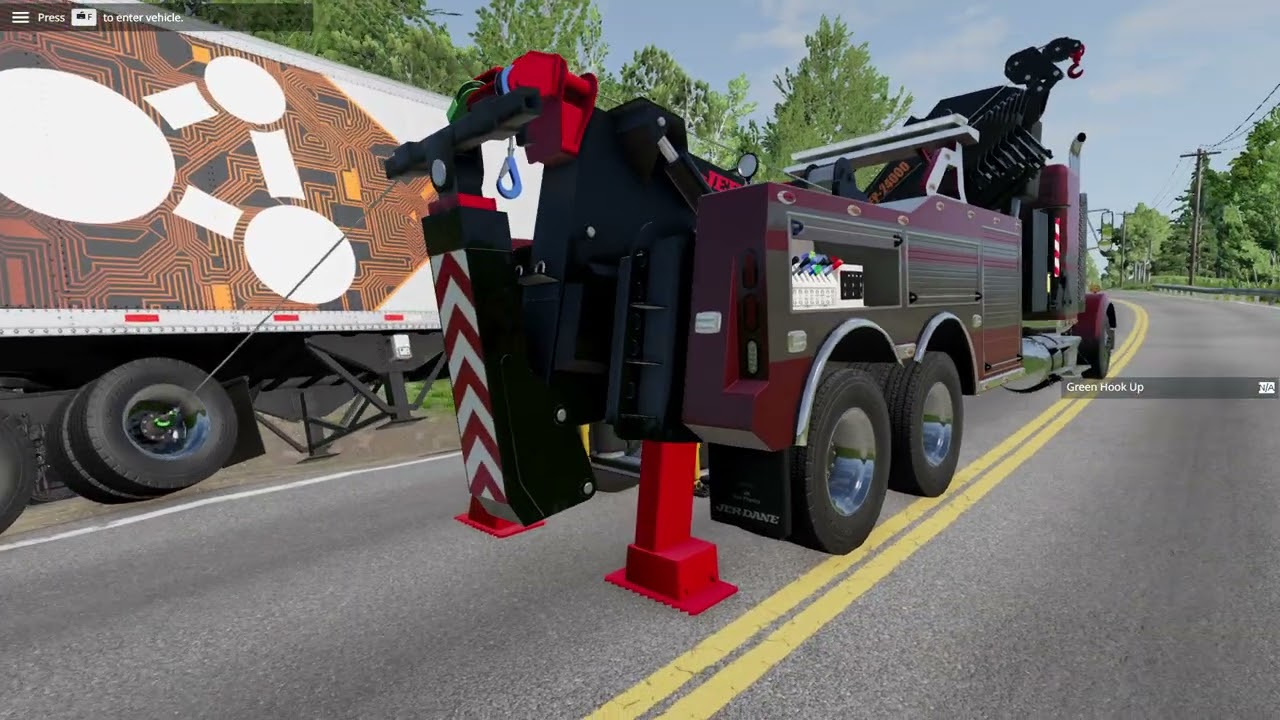 Tractor Trailer Winch Out | BeamNG Heavy Recovery