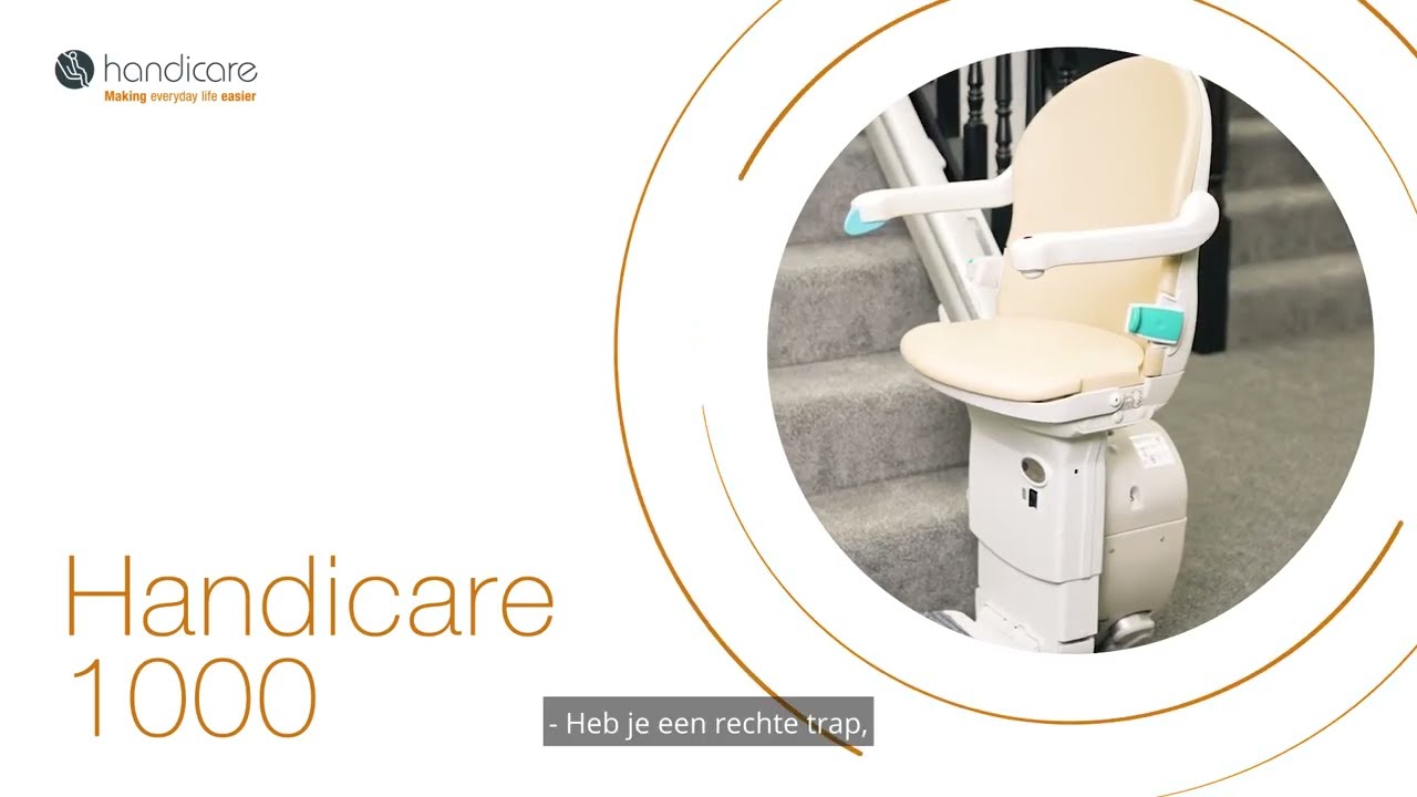 Handicare 1000 traplift – betrouwbaar voor een rechte trap