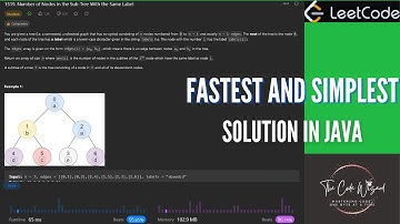 Number of Nodes in the Sub-Tree With the Same Label - LeetCode Solution in Java | THE CODE WIZARD