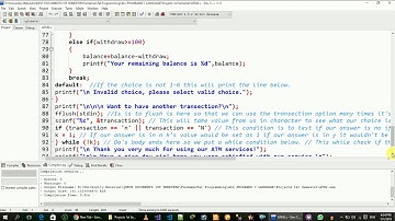 Simple ATM Mini Project in C Programming