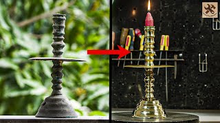 Restoration The Bronze Candle Holder From The Vietnam War