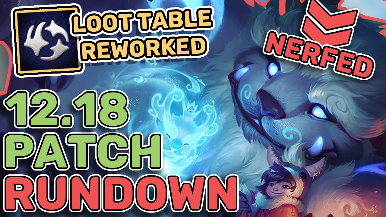 Nunu Gets NERFED in Patch 12.18 | Teamfight Tactics Patch Rundown
