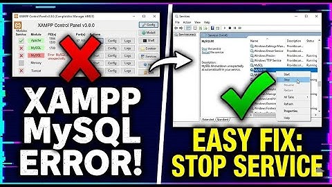 FIXED: XAMPP MySQL Shutdown Unexpectedly Error (Port 3306 Conflict) - Easy Solution| XAMPP Error