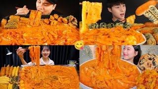 Eating Creamy Rosé Cheesy Tteokbokki Asmr Mukbang Munchmaniaeats