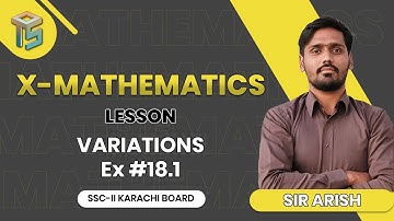 Chapter 18: Variations | Exercise 18.1 | 10th Class | Sindh Board | @otsedtech