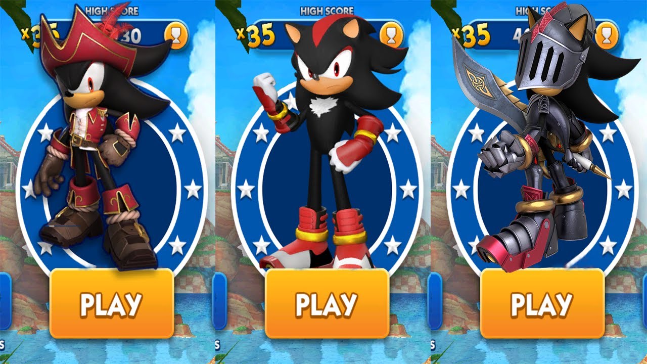 Shadow the Hedgehog in Sonic Dash vs Sonic Dash 2 Sonic Boom vs Sonic ...
