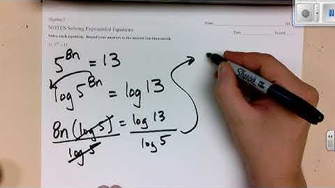 Solving Exponential Equations Example 1 (Video 2 of 3)