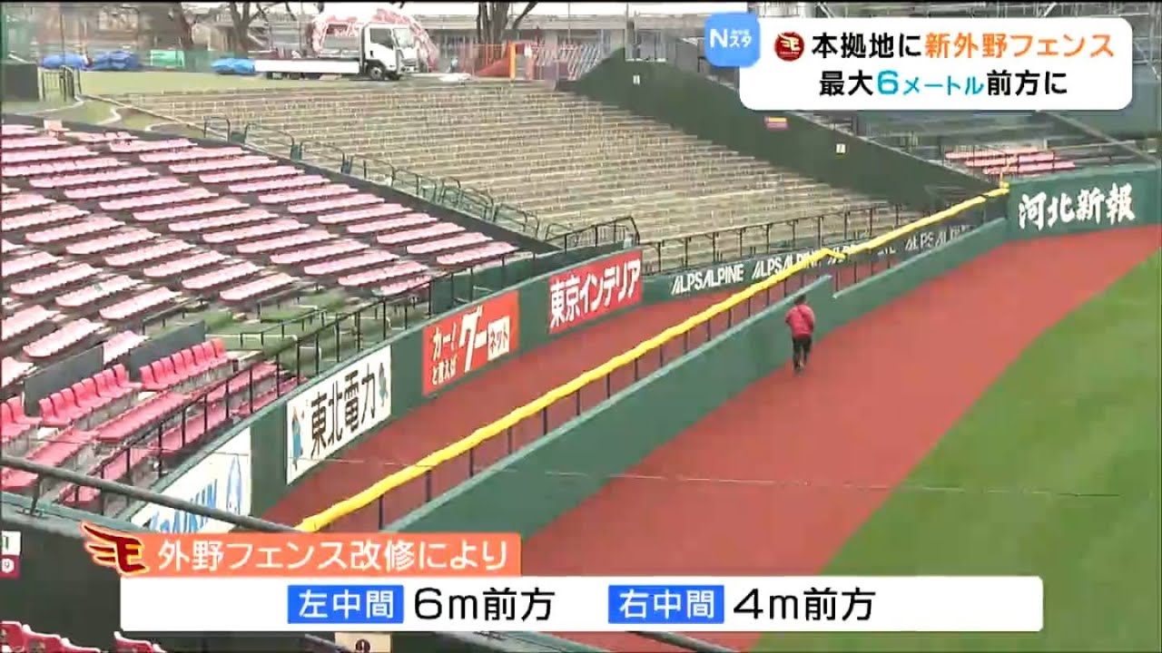 【楽天イーグルス】球場の外野フェンス改修を経て選手たちは？