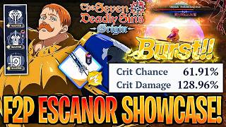 F2P Escanor GREATSWORD MAXED DPS Showcase! Hell & Abyss Ferzen Mines! | Seven Deadly Sins: Origin screenshot 5