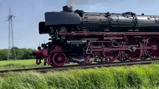 Volldampf Sonderfahrt der 01 1104 mit tollem Sound bei Quarnstedt