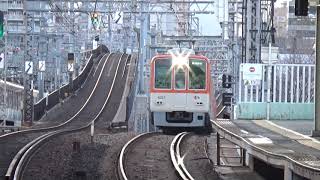 【直通特急通過！】阪神電車 8000系 直通特急大阪梅田行き 大物駅