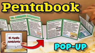 PENTABOOK POP-UP paso a paso / para Tareas y Exposiciones - Día Mundial del Medio Ambiente