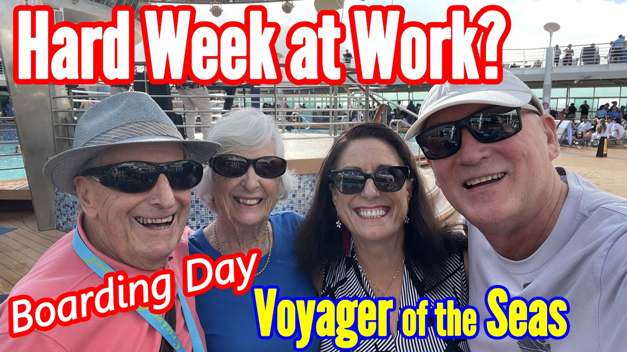 How We Unwind After a Big Week at Work — Boarding Day on Voyager of the Seas 3 Night Getaway Cruise
